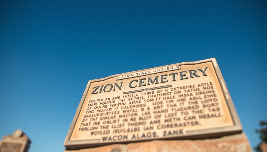Zion Cemetery memorial Tampa marker under clear sky