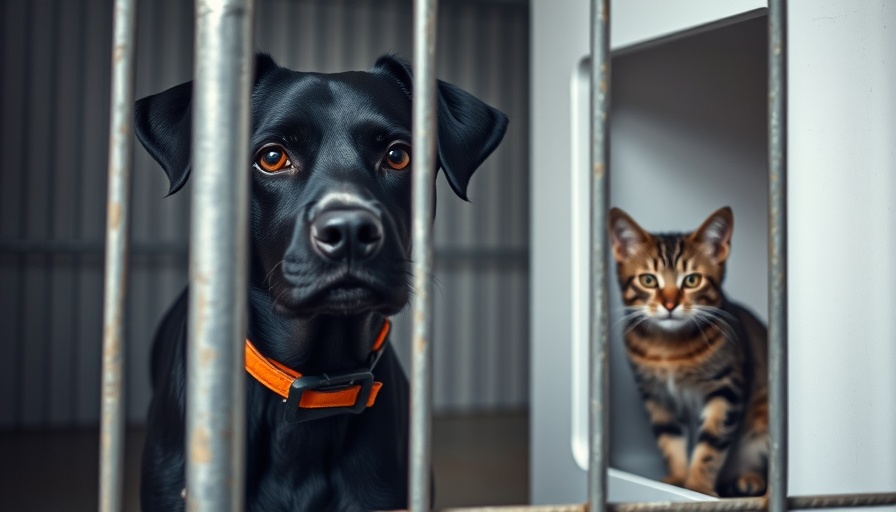 Pets in a shelter awaiting Hillsborough County pet adoptions.