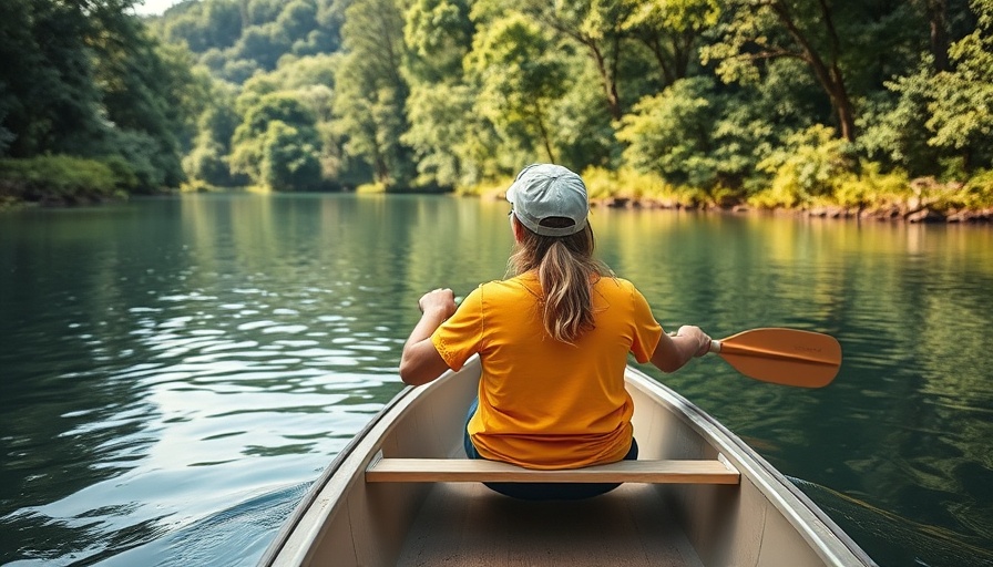 Canoeing on a tranquil river on the sunny coast of Florida