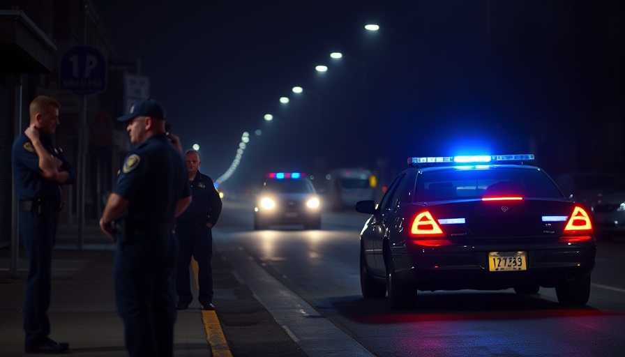 Sarasota pedestrian hit-and-run scene with police at night