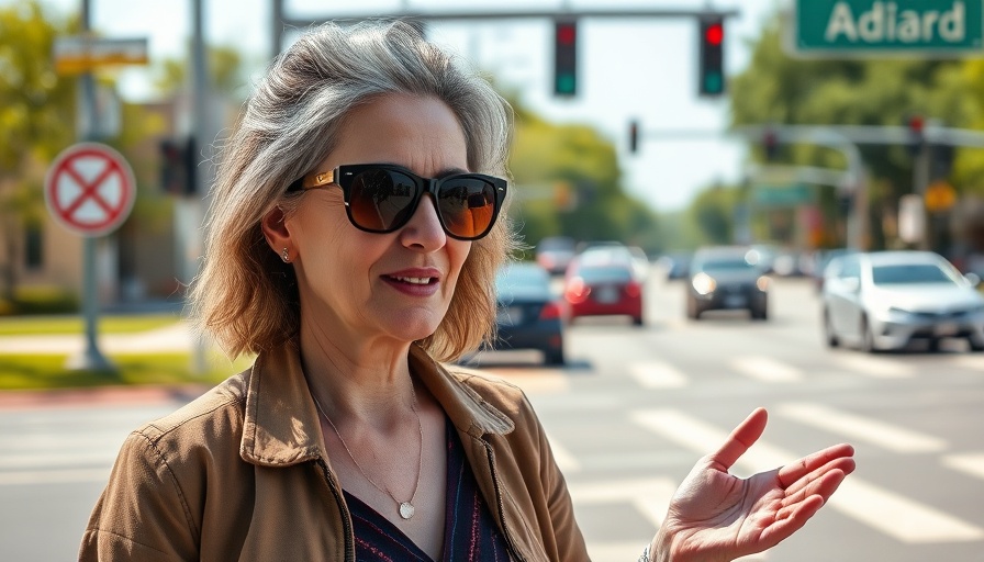 Woman discusses Riverview traffic light timing issues at busy intersection.