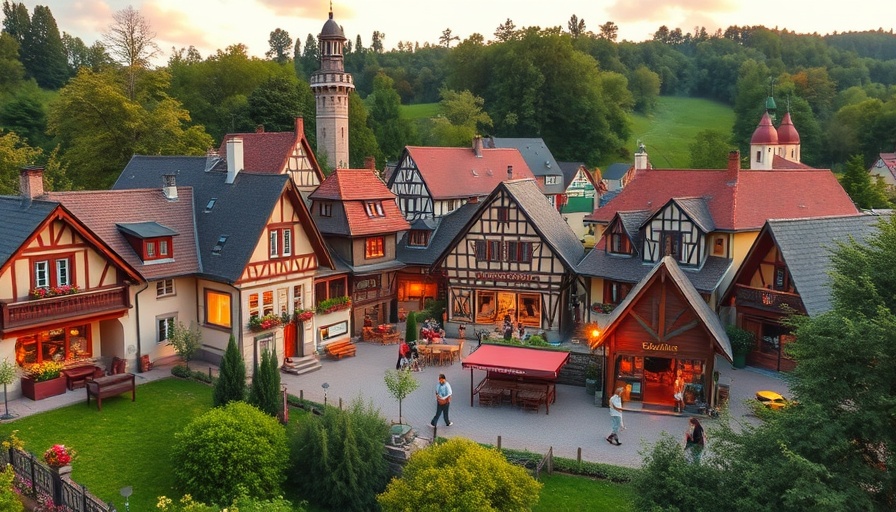 Charming Bavarian-style village at sunset in Helen, GA, Sun coast Destinations