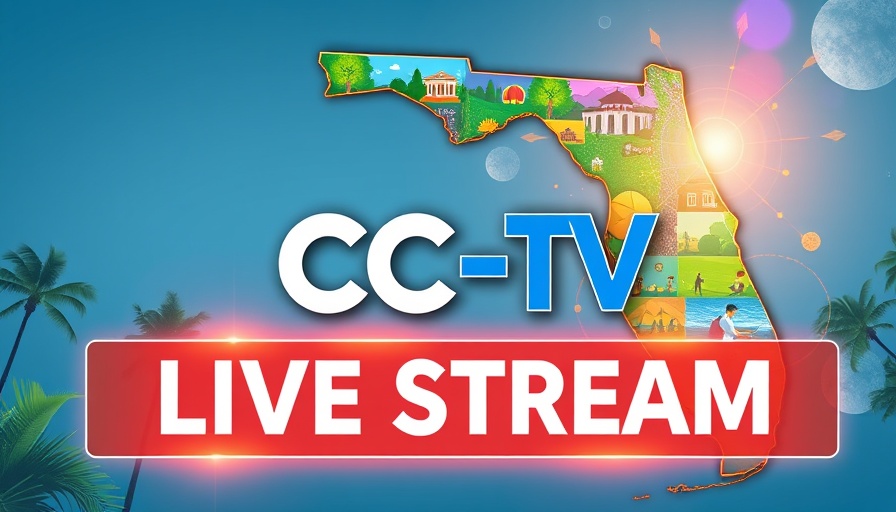 CC-TV Charlotte County live stream banner with Florida map.
