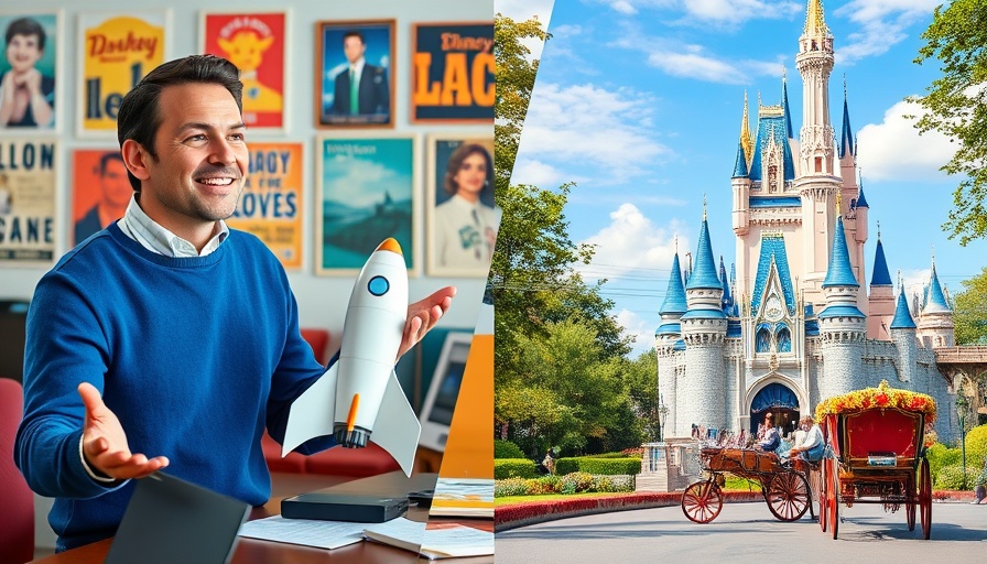Disney World updates 2025: artist's depiction of retro workshop and castle.