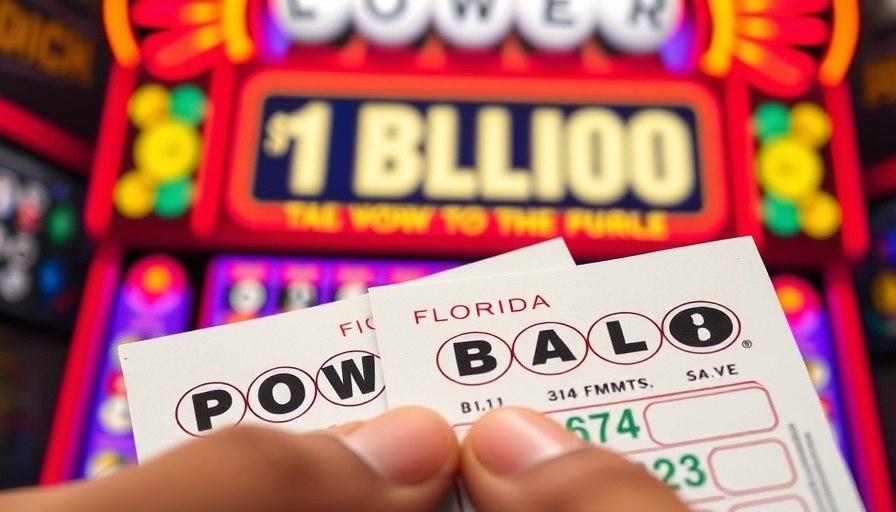 Florida Powerball tickets with $1 billion jackpot display.