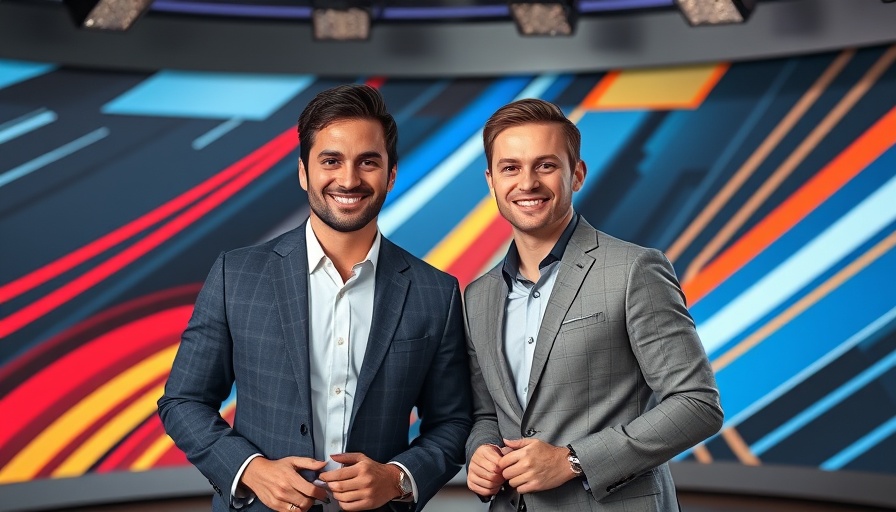 Sun coast recent news presented by smiling duo in sports studio.