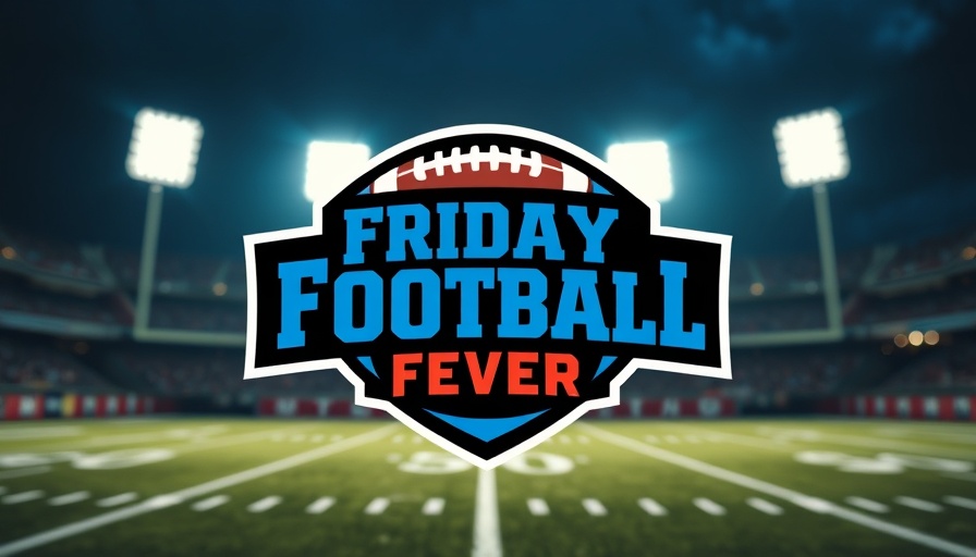 Friday Football Fever logo on SNN over football field background.