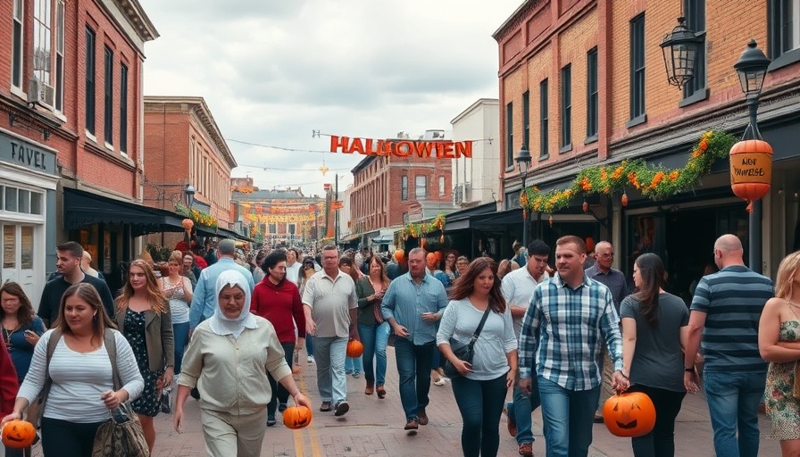 Halloween in Salem, Massachusetts: lively street market celebration.