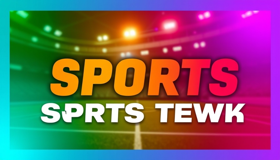 Sports graphic design with blue border and text for Sun Coast recent news.