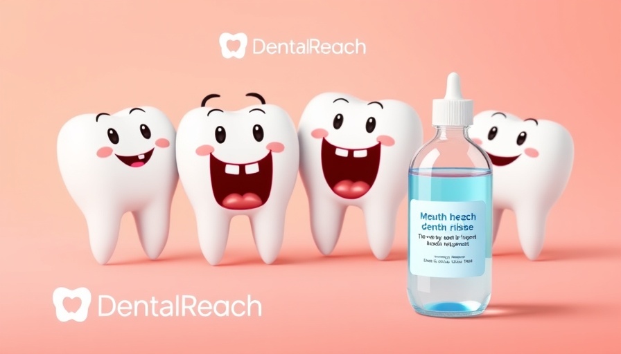 Cartoon teeth discussing dental treatment with mouth rinse bottle, orthodontic pain management.