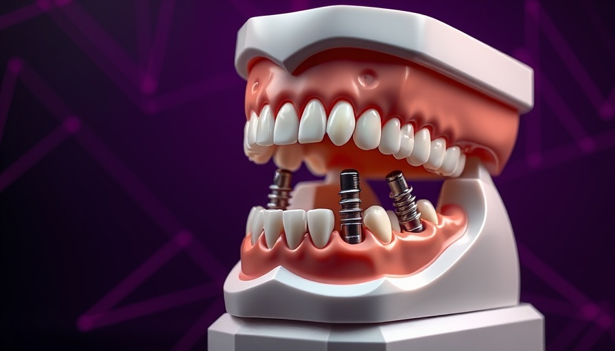 Futuristic dental model showing implant, pediatric dentistry trends