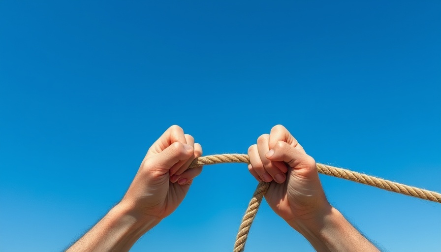 Hands breaking free from ropes symbolizing liberation.