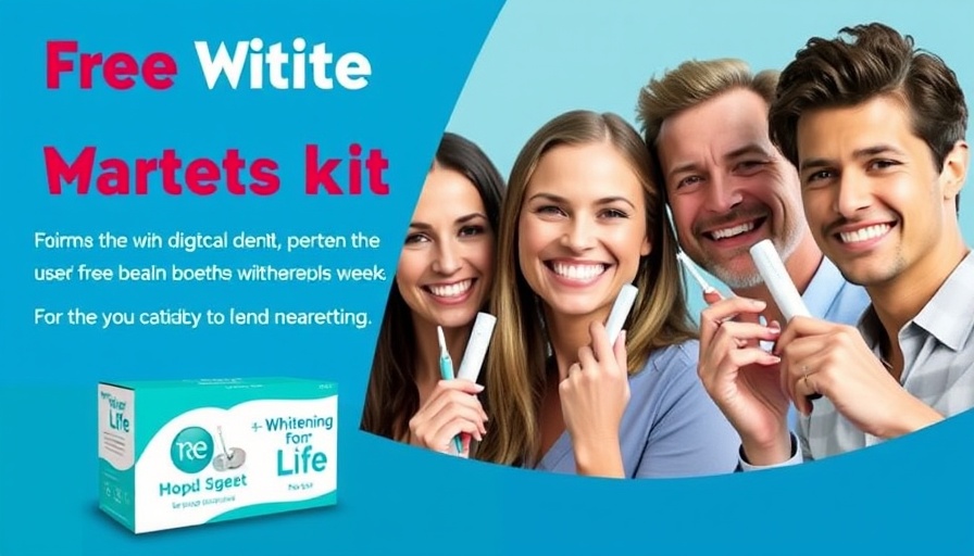 Dental marketing ad promoting free whitening for dentists on social media.