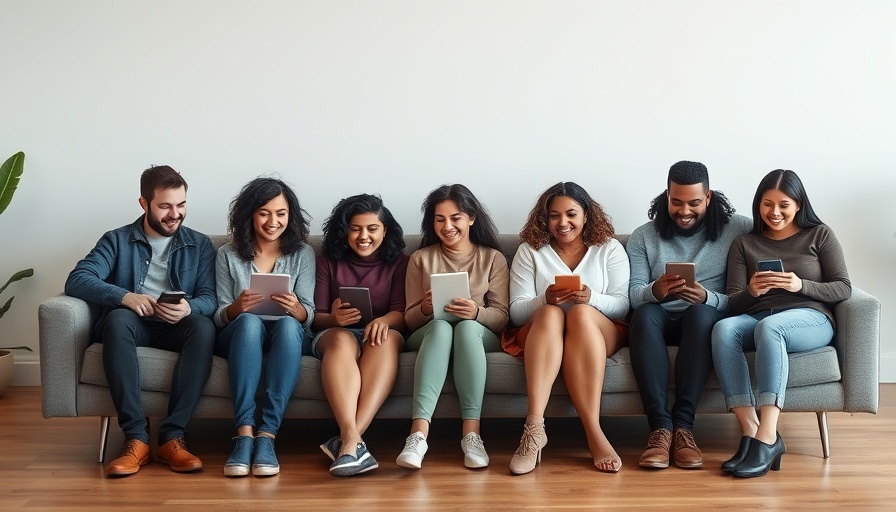 Group using devices for Posting Jobs on Facebook, friendly setting.