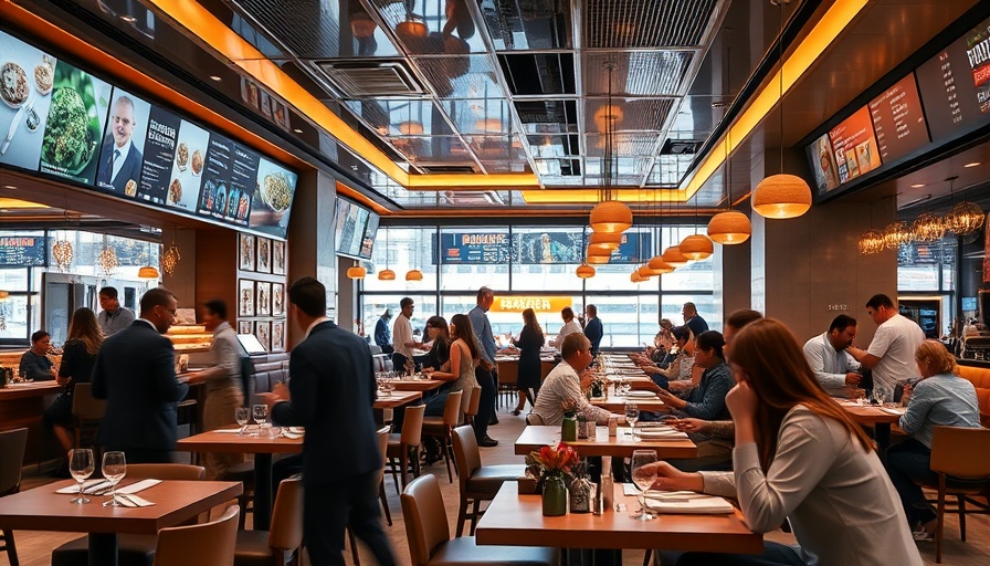 Modern restaurant using cutting-edge tech for efficient service.