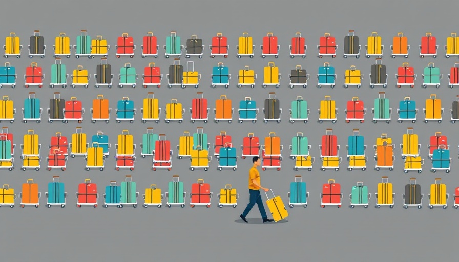 Workflow bottlenecks illustration with suitcases on carts.