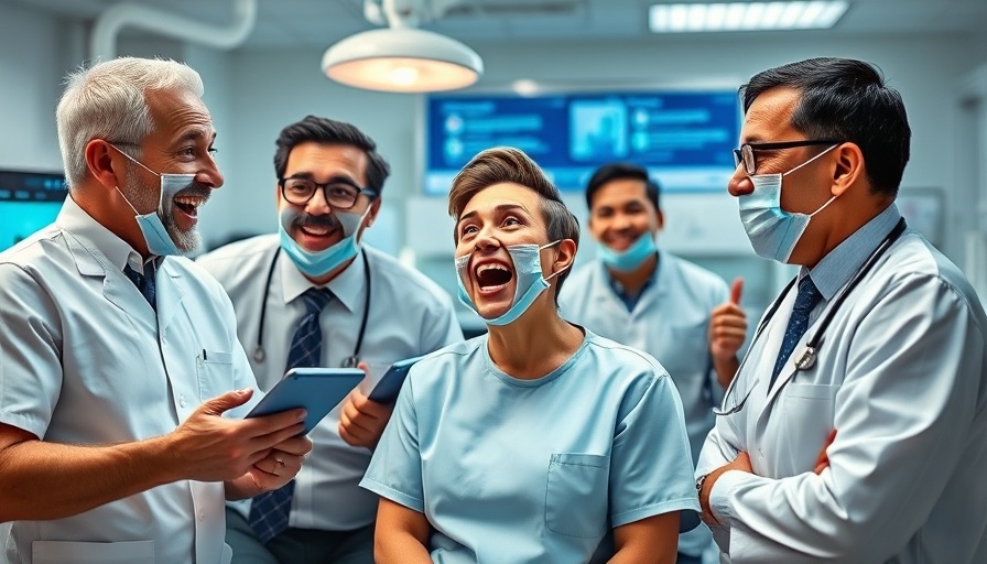 Dynamic dental professionals engaging in humorous social media scenarios.