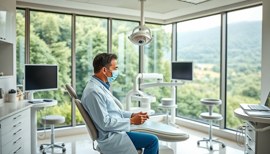 Dentist adhering to HIPAA compliance in modern office.