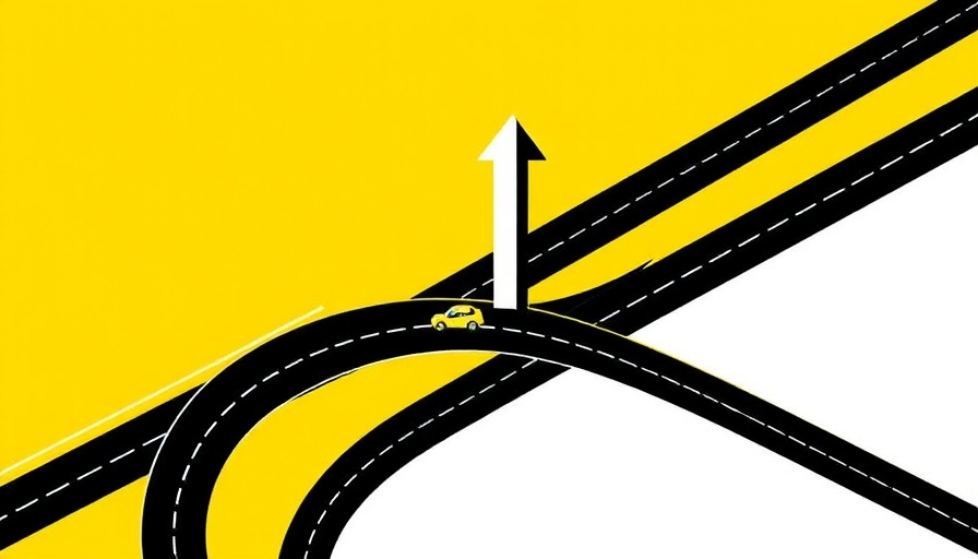 Abstract roads and cars image symbolizing hybrid work strategies.