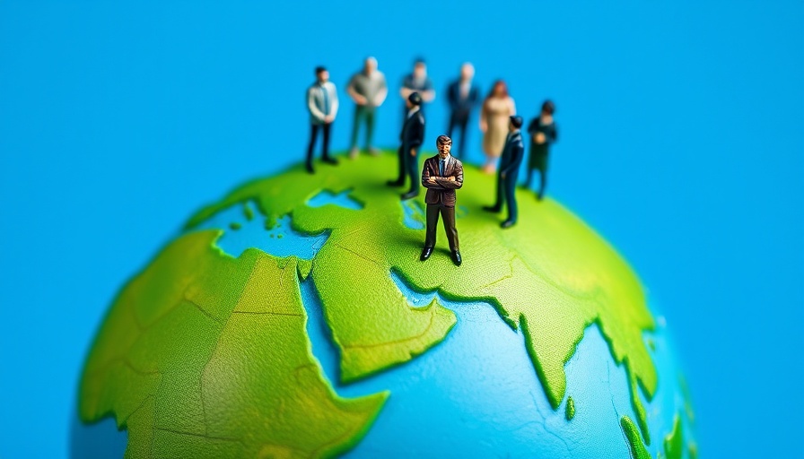 Mini figures on globe, symbolizing leadership transformation.