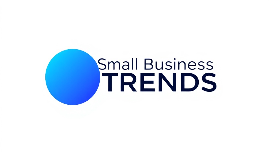 Small Business Trends logo design, blue gradient circle.
