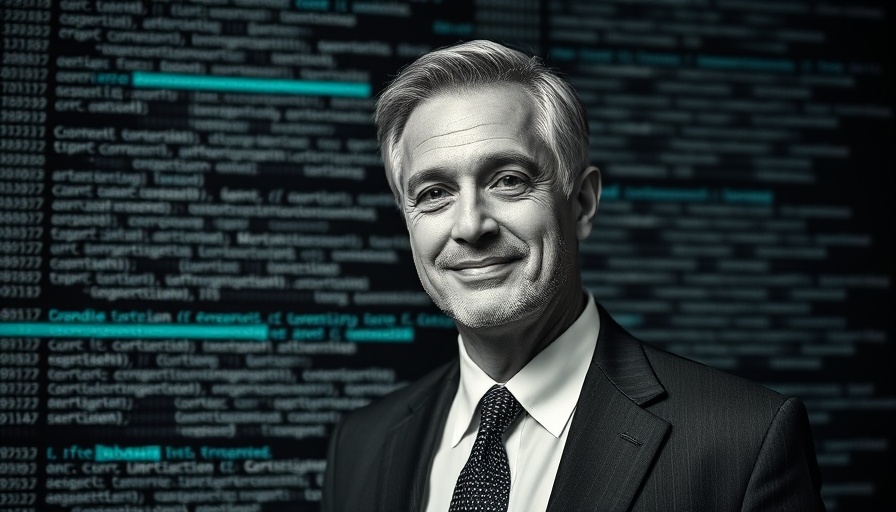 Heineken AI themed black and white image of man with code backdrop