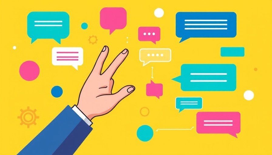 Modern AI integration concept with digital speech bubbles.