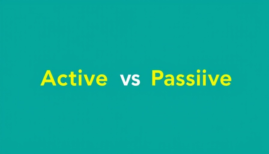 Proactive Brand graphic with 'Active vs Passive' text contrast, minimal style.