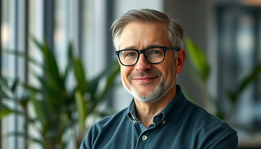 Middle-aged man in suit and glasses, indoors, UK competition regulator.
