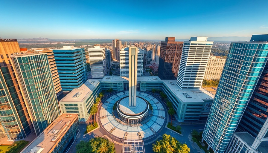 Aerial view of financial district symbolizing the IPO market.