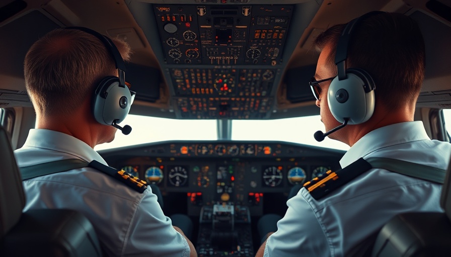 Pilots in a Boeing cockpit, focused and operating controls, symbolizing revitalizing Boeing.