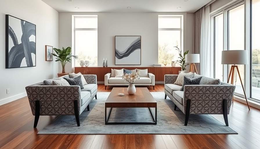 Modern elegant David Zaslav townhouse living room with neutral tones.