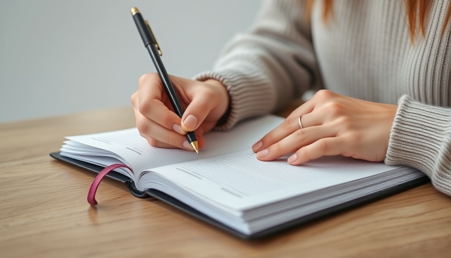 Close-up of planner writing, illustrating content creator burnout.