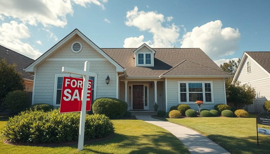 Charming suburban home for sale under a sunny sky, stable home prices.