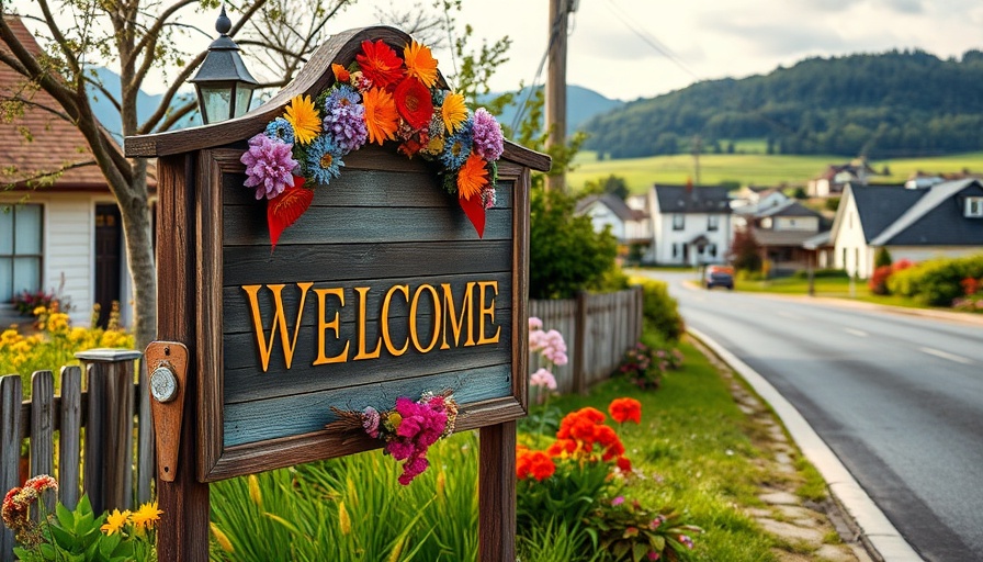 Charming welcome sign showcasing Canton NC living near roadway.