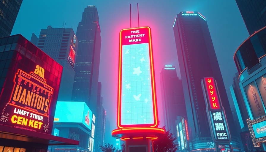 Futuristic city skyline with Insurance Journal sign