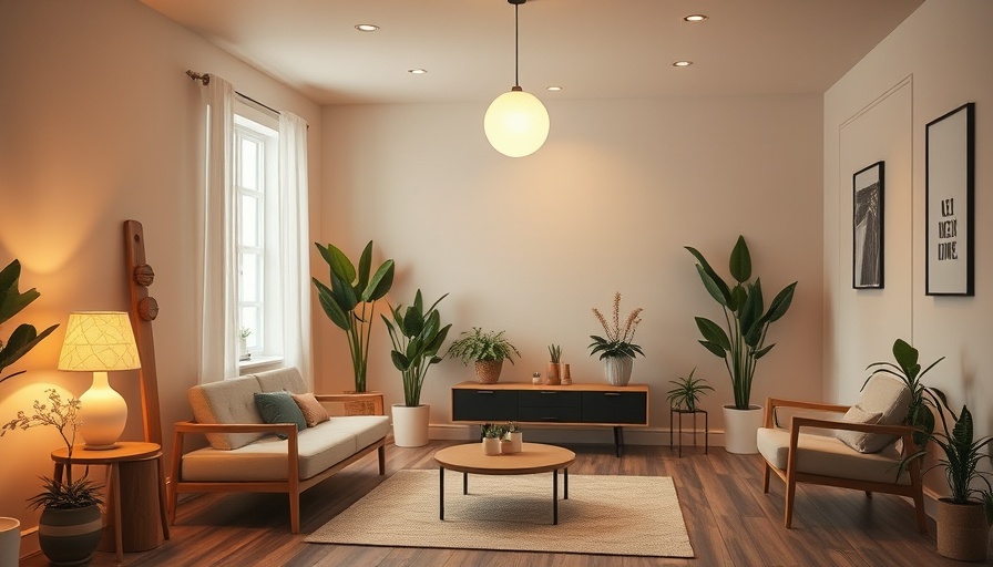 Cozy recovery center interior with lamp and plants in Asheville.