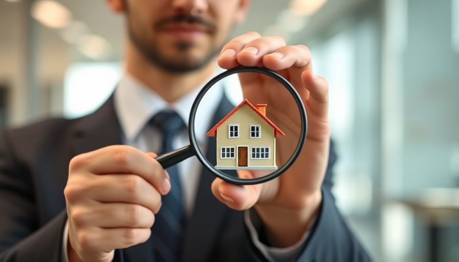 Magnifying glass examining a miniature house symbolizing home inspection mistakes.