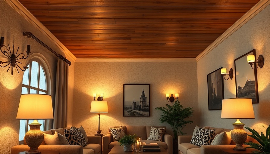 Cozy living room with stylish lamps and sconces, warm and inviting decor.