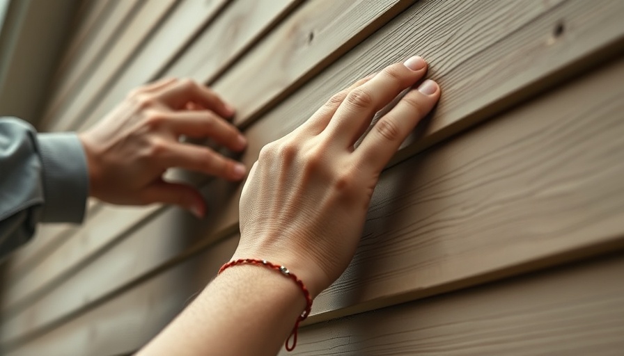 Hands installing house siding, housing support nonprofits in WNC, teamwork.