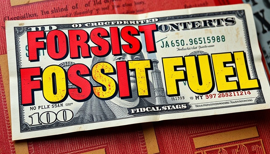 Climate Superpowers graphic denouncing fossil fuel funding.