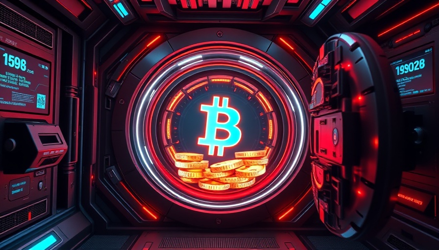 Futuristic digital vault with glowing cryptocurrencies, Crypto Strategic Reserve.
