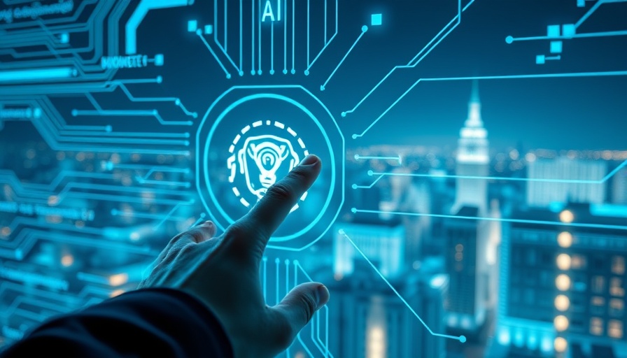 Futuristic AI interface in international trade background