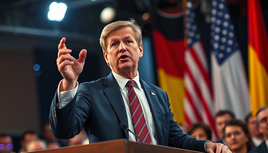 German political shift with US ties, dynamic speaker gesture
