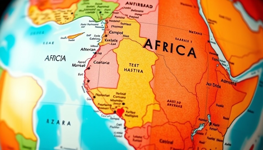 Map showing Africa, linking to Africa and GCC economic partnership.