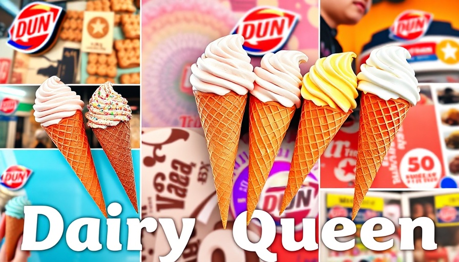Free Cone Day at Dairy Queen vibrant cone montage.