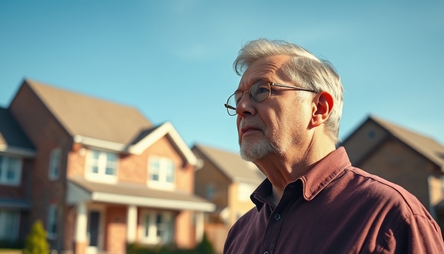 Man observing a house in a North Carolina college community engagement setting.