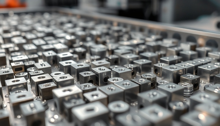 Close-up of precision metal stamping components, illustrating cost and availability.