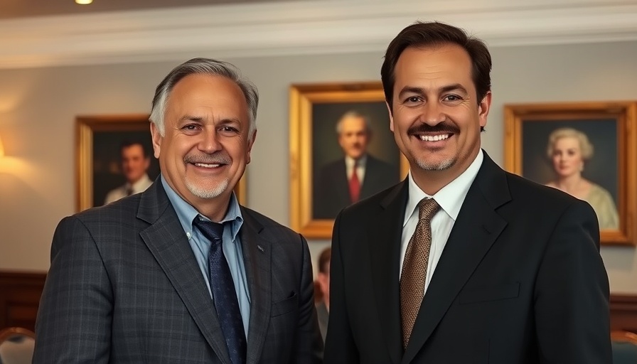Ulbrich Stainless Steels CEO Transition event with two men smiling.