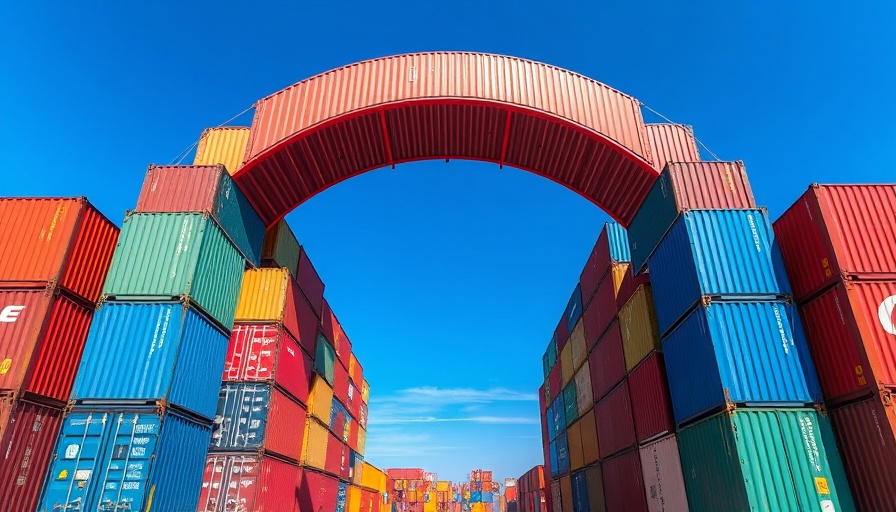 Intermodal Market Growth 2025: Artistic arch of colorful containers.